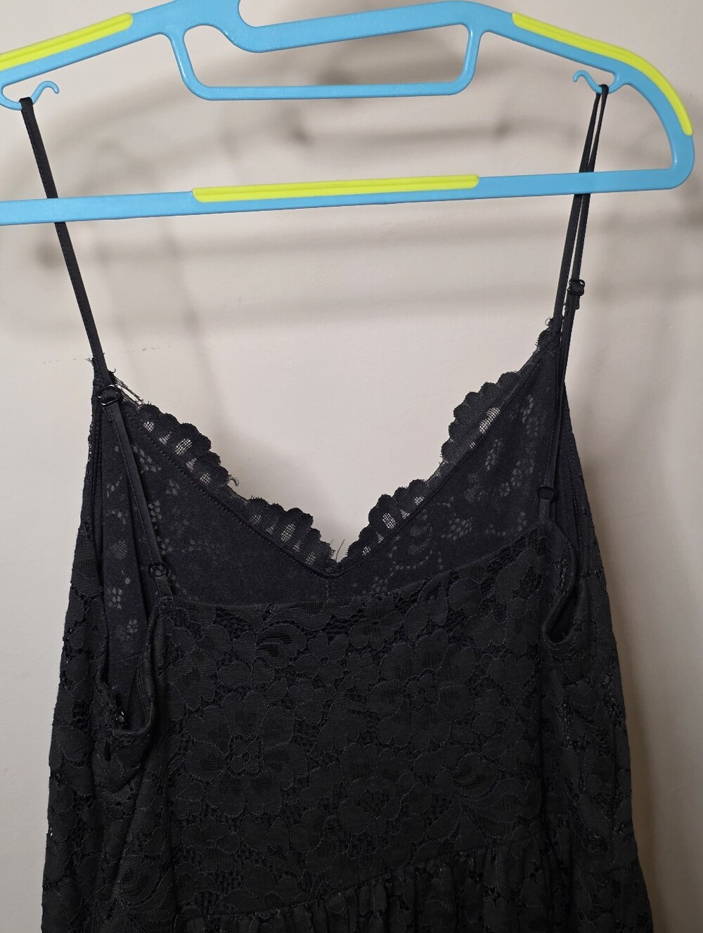 Express Black Lace Midi Dress Spaghetti Straps - Picture 8 of 10